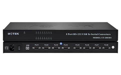 工業USB轉8口串口擴展塢_UT-2003B1 USB轉RS-232八口轉換器 (USB V2.0)