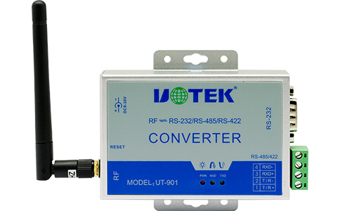 工業(yè)級無線傳輸模塊_UT-901 433MHz載波轉RS-232/485/422無線通訊模塊